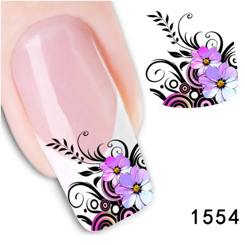 DIY наклейки для ногтей светильник фиолетовые цветы для ногтей Красота Макияж Клей для накладных ногтей Фольга Маникюр Макияж инструмент наклейки для ногтей