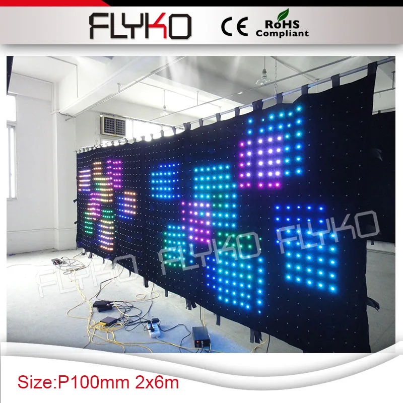 

Roll up P10 2x6m flexible/soft rechargable led light stage led screen for concert