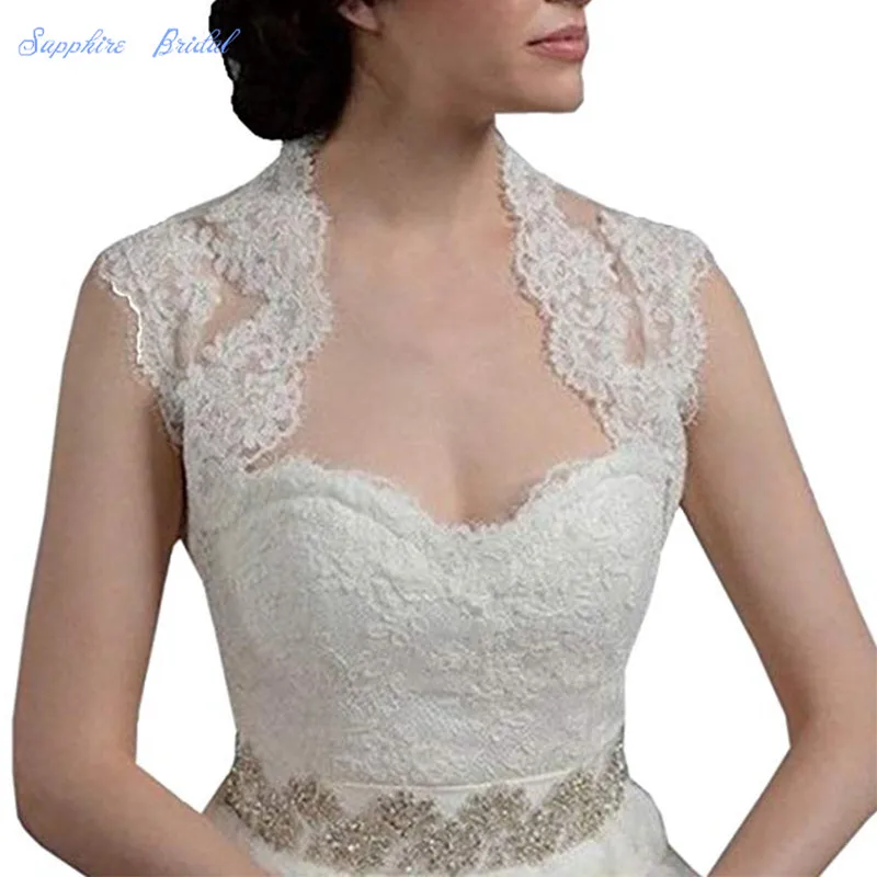 

Sapphire Bridal Women's Lace Short Sleeve Backless Bolero Jacket Wedding Bridal Wraps