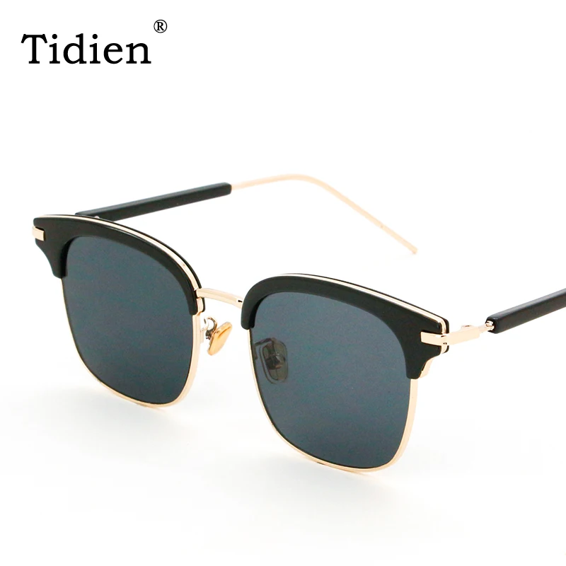 

Vintage Metal Half-Rim Sunglasses Women 2018 Tidien Retro Plastic Mirror Shopping Fishing Classic Eyewear Women 1319
