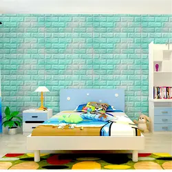 Сверхтолстая разноцветный 3D наклейки в виде кирпичной стены для гостинной Спальня, Soundprrof самоклеящийся 3 DWallpaper