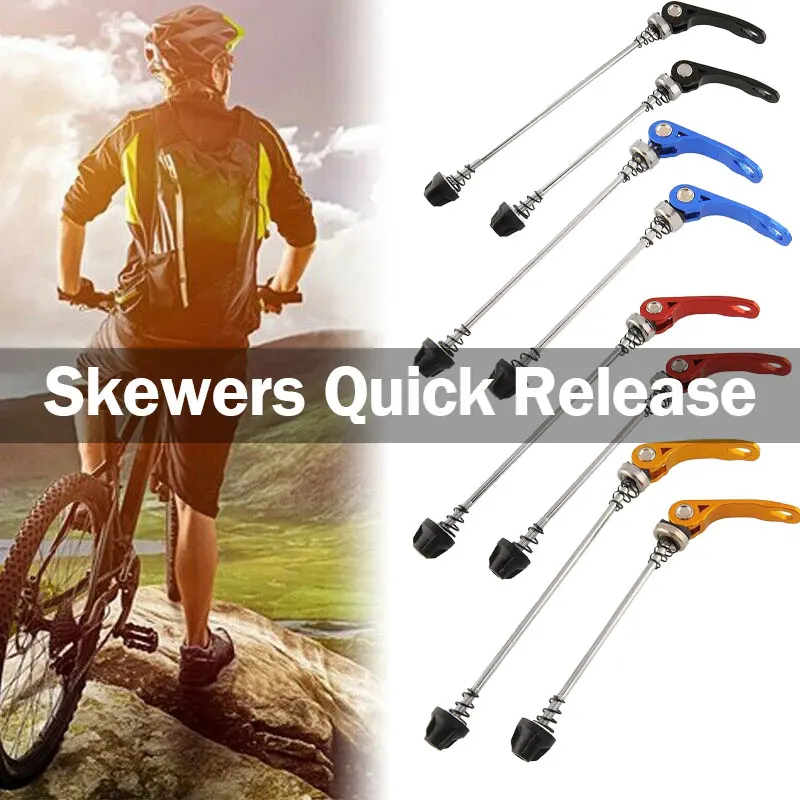 

Bike Bicycle Wheel Hub Skewers Quick Release Bolt Lever Axle Kit Durable Bicycle MTB Wheel Hub Skewers Quick Release Durable
