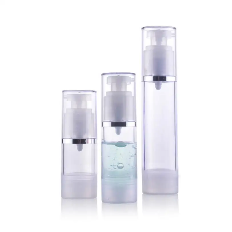 Plastic Cosmetic Bottle 15ml 30ml 50Ml Travel Mini Liquid Bottles Transparent Airless Pump bottle 500pcs/lot by dhl free | Красота и