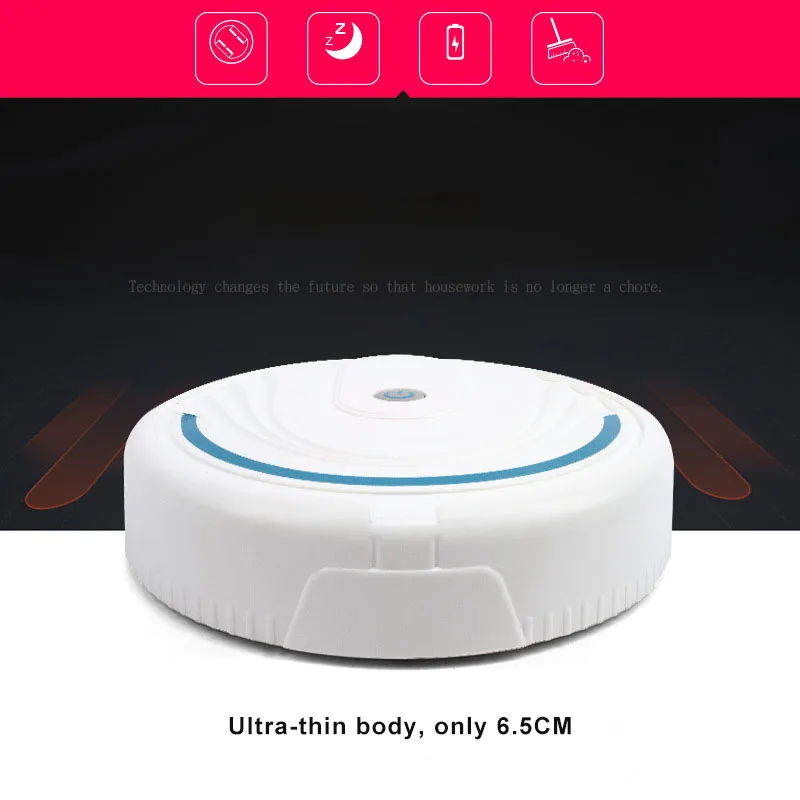 Mini Robot Vacuum Cleaner Ultra-thin Vacuum Cleaner Automatic Household Robot Cleaner Dust Pet Hair Mop
