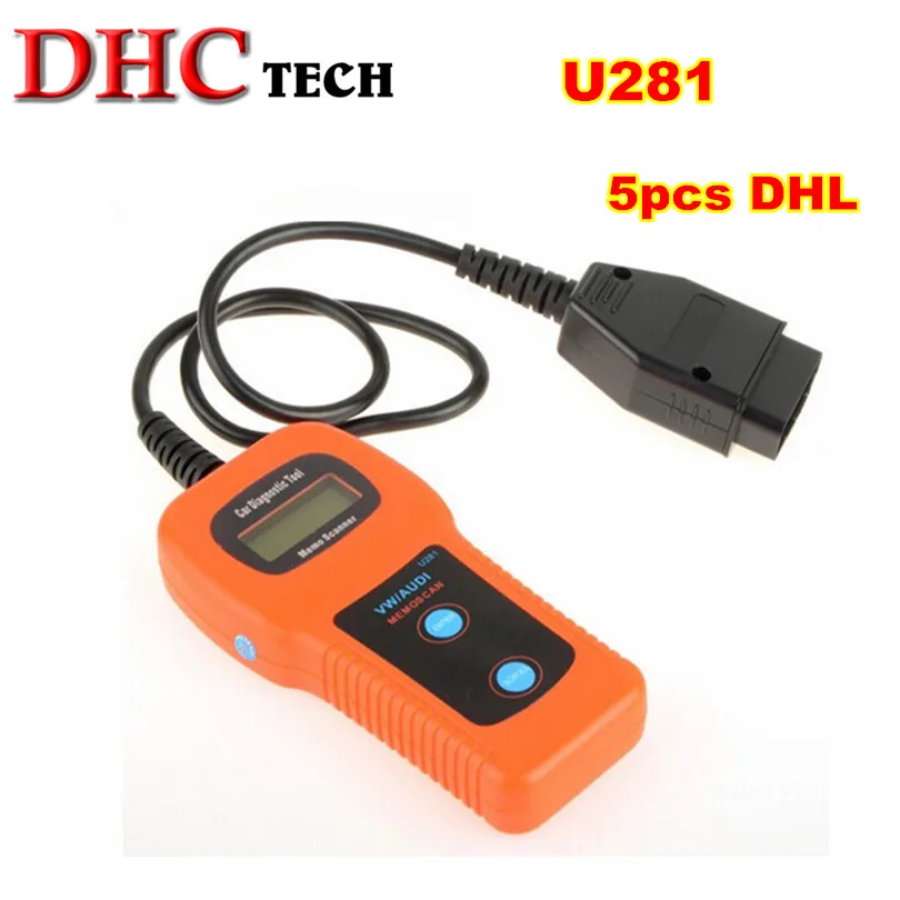 5pcs/lot AirBag ABS Reset Tool U281 OBD2 EOBD Code Reader Car Engine