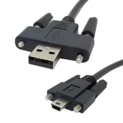 100 шт./лот 10ft 3 м панель для подключения USB 2,0 Тип мужчина к Панель крепление мини USB 5pin Мужской кабель для передачи данных с накатанной