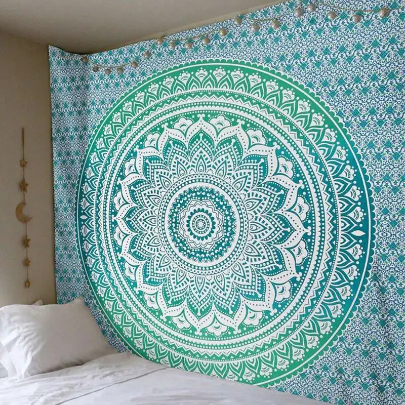 Цвет изменить гобелен индийская Мандала украшения дома Tapestrys покрытие пляжное полотенце Йога/коврик для пикника домашний декор