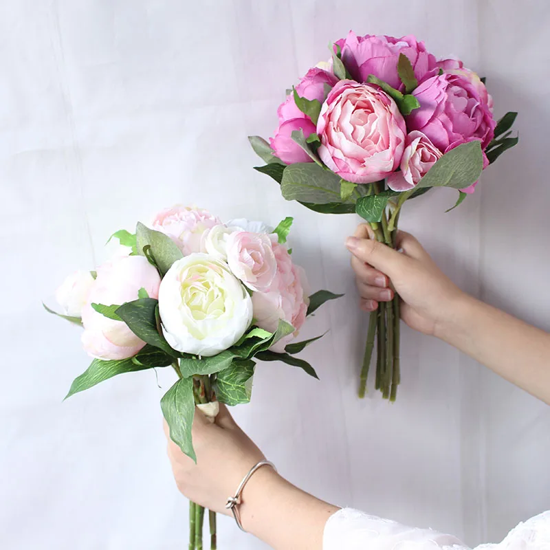 artificial flower peony bouquet  (4)