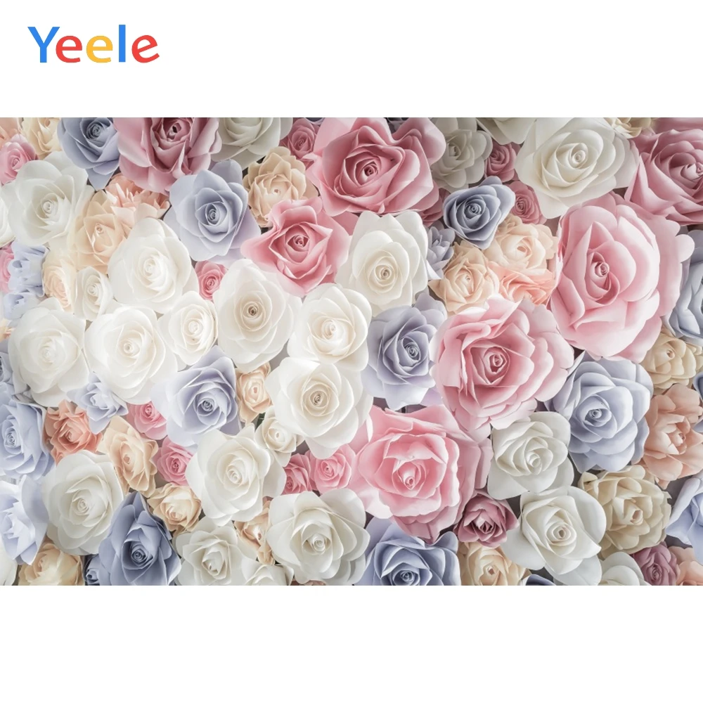 

Yeele Artificial Flowers Wall Baby Newborn Children Photography Backgrounds Customized Photographic Backdrops For Photo Studio