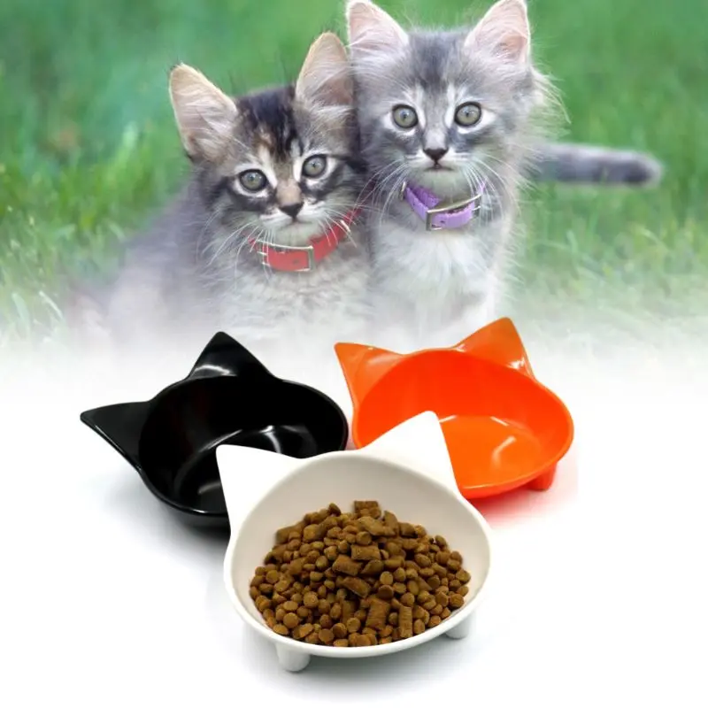 

Pet Bowl Feeder Non Slip Dog Cat Puppy Kitten Dishes Utensils Drink Feeding Water Cat Shaped Cute Environmental Supplies
