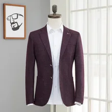 Ограниченное количество полиэстеровый обычный Блейзер Masculino Блейзер мужские Весенние новые мужские костюмы для отдыха модные костюмы тонкие пальто