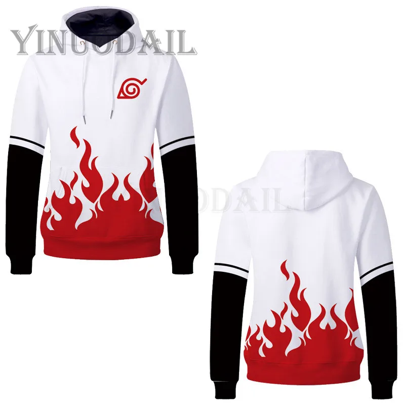 2019 Аниме толстовки Наруто унисекс пуловер Harajuku худи Hokage удзумаки Учиха Саске