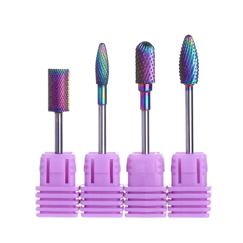 

1 Pc Rainbow Gold Blue Burr Nail Drill Bit Manicure Nail Art Tool Electric Drill Accessories Nail Tool