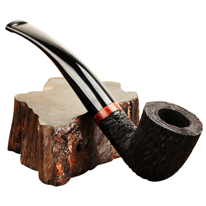 

Wooden Pipe Smoking Pipes Accessories Briar Wood Bent Type Pipe Carving Pipe Men Gift Smoke Tobacco Cigarette Filter Holder