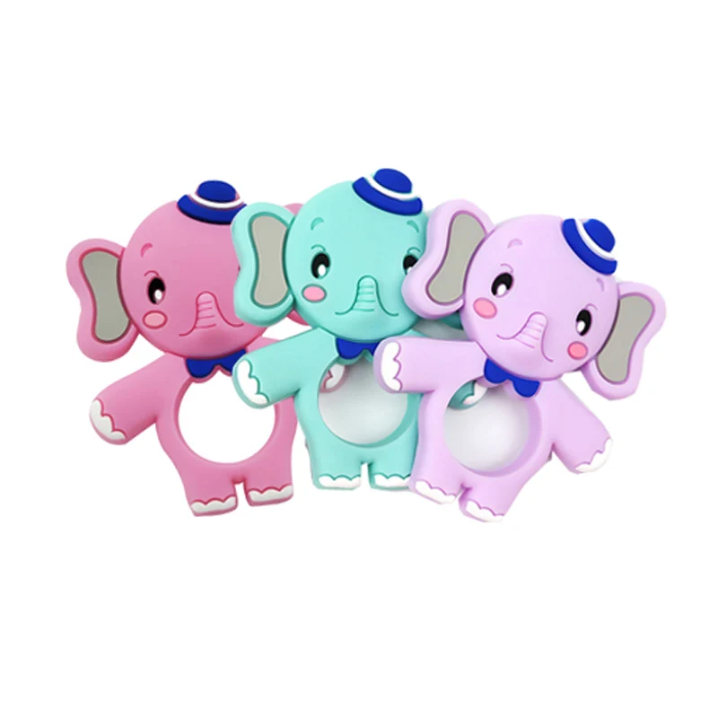 

Baby Silicone Teethers BPA Free Teething Toy Animal Dog Koala Owl Elephant Baby Ring Teether Silicone