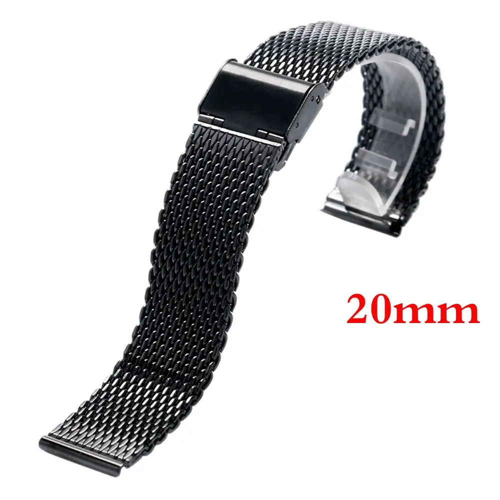 Watch Band For Hour 20mm Watches Strap New Arrival Black Stainless