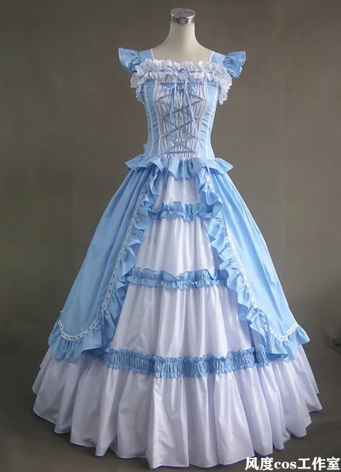 

New Arrival Lolita Party Long Dress Cosplay Costumes 3 Colors Gothic Uniform Dress Female Role Play Clothing Custom-Make Any