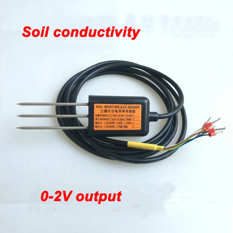 

Free shipping EC10 Output 0-2V Soil conductivity measurement quality ec conductivity sensor