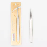 NAVINA 1pcs New Stainless Steel Industrial Anti-static Tweezers watchmaker Repair Tools  Eyebrow Tweezer Eyelash tweezer 1