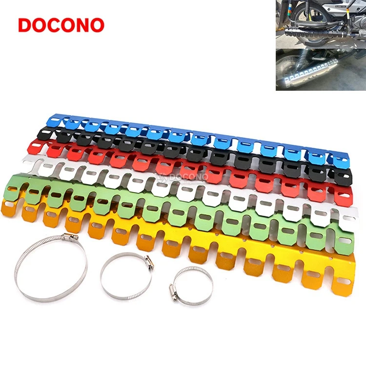 DOCONO2018 Universal font b Motorcycle b font font b Exhaust b font Muffler Pipe Leg Protector