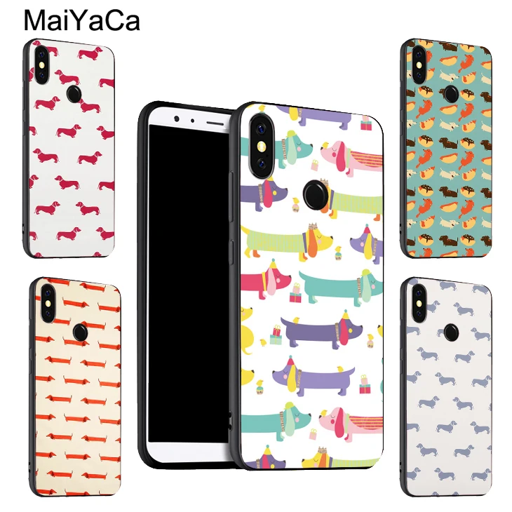 

MaiYaCa Dachshund Sausage Dog Case For Xiaomi Redmi 5 Plus S2 6A Note 5 Pro 7 5A 4X Mi 8 6X A2 6 9 Max 3 2 Mix 2s F1 Back Cover