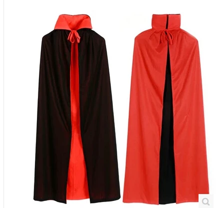 

Free Shipping Adult Witch Long Purple Green Red Black Halloween Cloaks Hood and Capes Halloween Costumes for Women Men