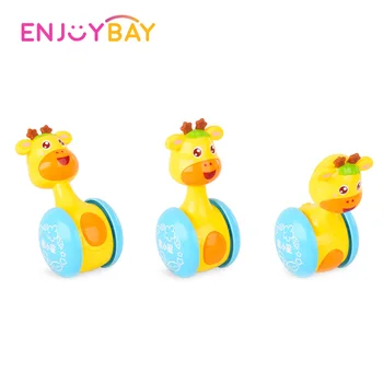 

Enjoybay Kids Tumbler Rattles Anti-drop Roly-poly Toys Slide Tumbler Giraffe Toddlers Rattle Toy Early Educational Toy for Baby