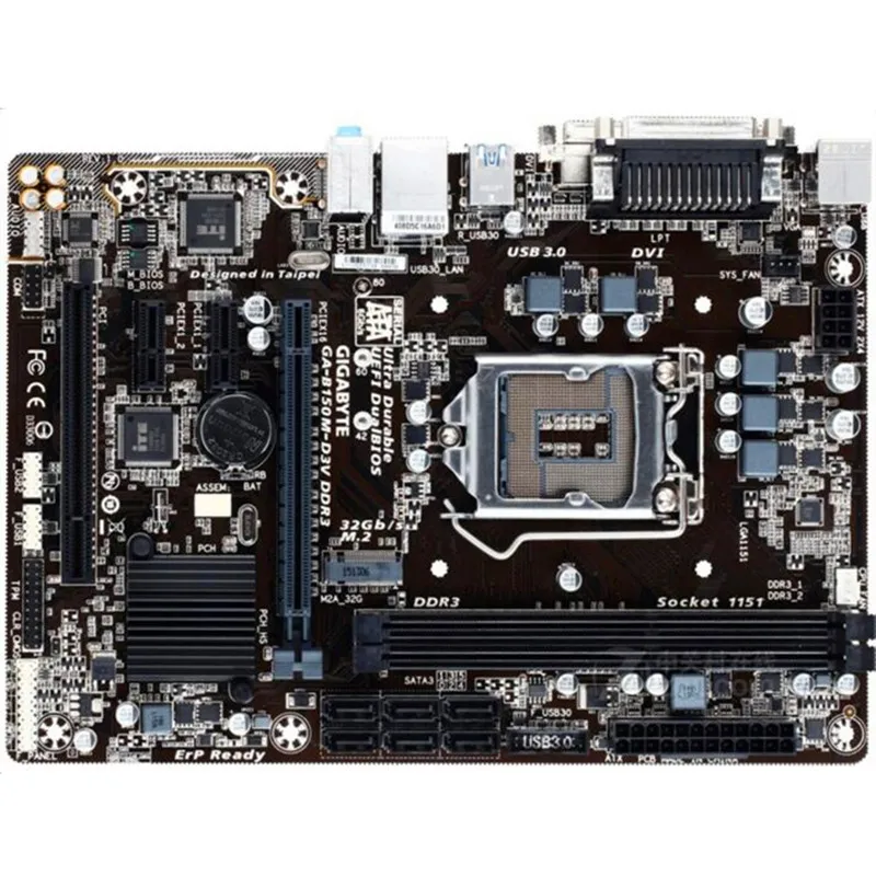 Для Gigabyte GA-B150M-D3V DDR3 оригинальная материнская плата LGA 1151 B150M-D3V 14 нм процессор USB2.0