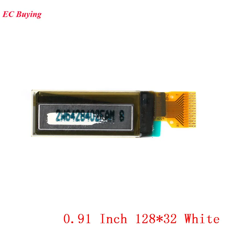 0,91 дюйма 12832 OLED ЖК-дисплей Дисплей SSD1306 OLED Дисплей I2C IIC Серийный 128x32 Белый ЖК-дисплей Экран для Arduino DIY