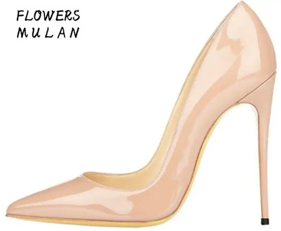 shiny pointy heels