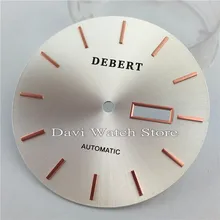 36,2 мм Debert серебряный циферблат подходят ETA 2836 Miyota 8205 8215 821A движения