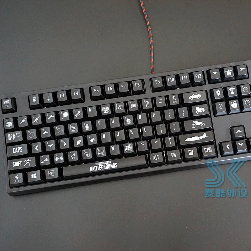  Mechanical keyboard Pervious to light ABS Pubg game key cap Personality Translucent for corsair k70