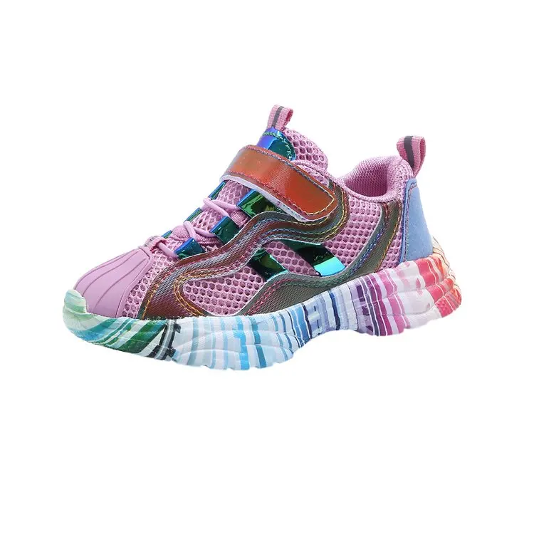 Laibejing/кроссовки для девочек; сетчатая обувь для маленьких девочек и мальчиков; детская обувь для бега; детские кроссовки для мальчиков; Летняя обувь - Цвет: pink