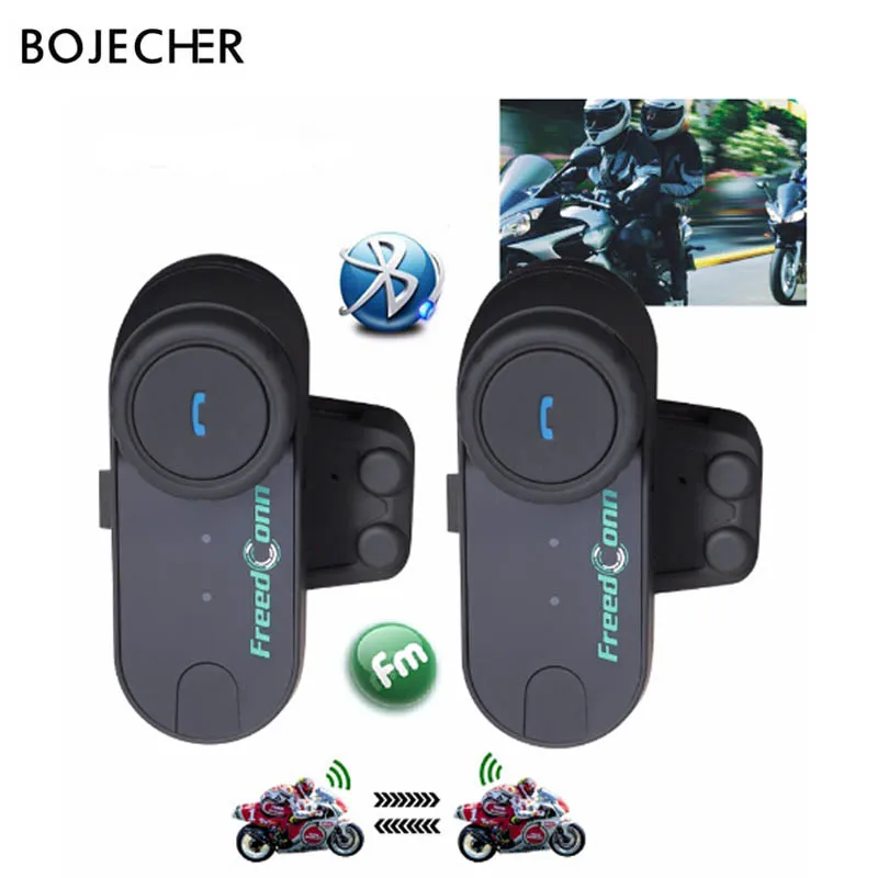 

2pcs FreedConn TCOM VB Motorcycle Helmet Bluetooth Intercom Wireless Moto Interphone Headset for 3 Rider+FM Radio+Soft Headphone