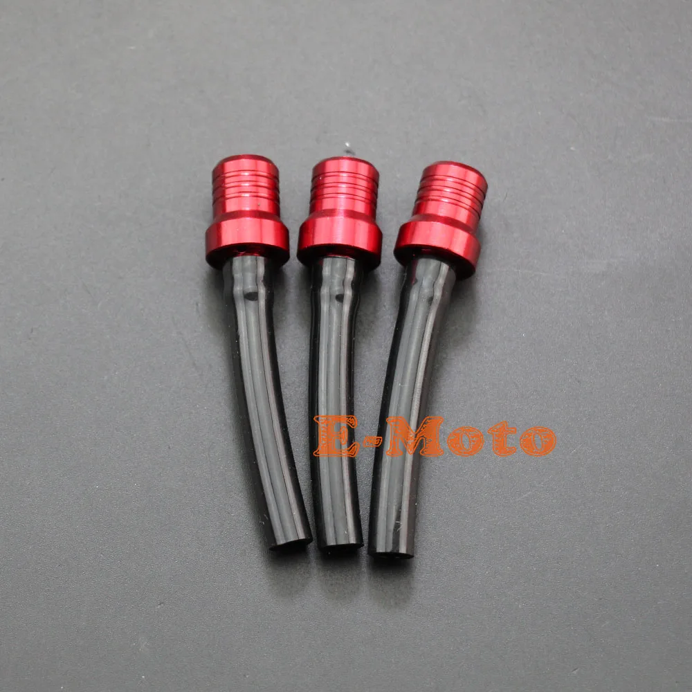 3pcs Red Gas Fuel Tank Breather Cap Vent Hose Tube Dirt Pit Bike Atv Cnc Oil Tank Tube New E