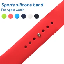 Colorful Soft Silicone Replacement Sport Band For Apple Watch Series123 38mm 42mm Wrist Bracelet Strap For