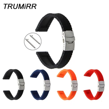 

Quick Release Silicone Rubber Watchband + Tool for Diesel DZ Men Women Watch Band Safety Buckle Strap Wrist Belt 20mm 22mm 24mm