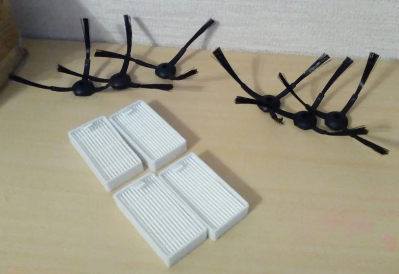 

10 pcs/lot side Brushes X 6pcs (3 pair)+ hepa FilterX4 pcs for chuwi ilife V3 V3+ V5 (CW310) V5 PRO chuwi ilife v5 parts