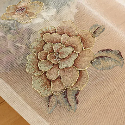 Шторы из ткани с вышивкой ажурные шторы для гостиной столовой спальни|embroidery