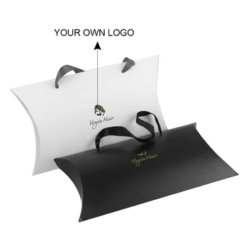 

Custom brand name Virgin Hair Extensions bundles paper pillow box,gift shipping packaging box,wedding favor paper packing box