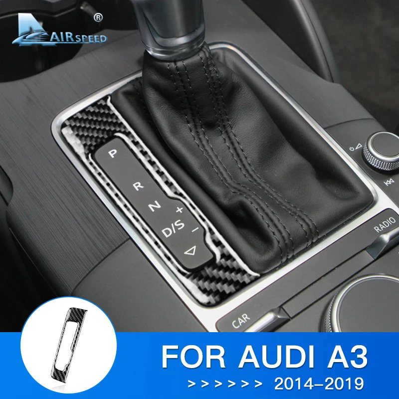 Us 9 18 10 Off Airspeed For Audi A3 Accessories 8v 8p Audi A3 Sticker For Audi A3 Carbon Fiber Interior Trim Car Gear Shift Panel Cover Sticker In