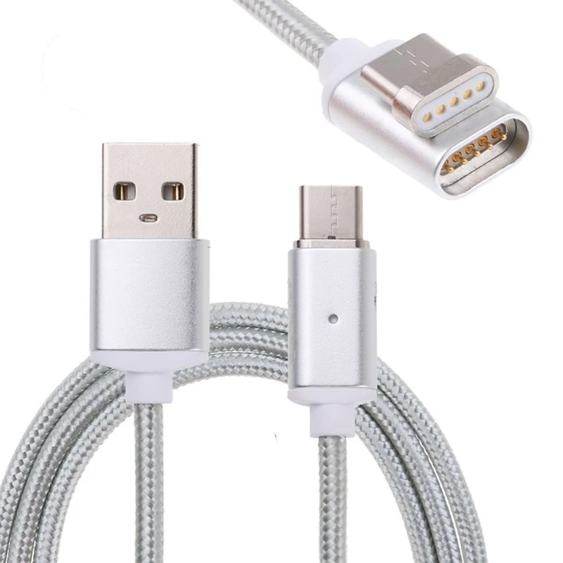 Магнитный кабель usb type C USB-C type-C USB быстрое зарядное устройство магнитный кабель для samsung S8 S9 Plus Note 8 A3 A5 зарядный кабель