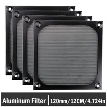 Gdstime-filtro de polvo para ventilador de PC, funda de malla de ordenador de 120mm, color negro, 12cm, 2 uds.