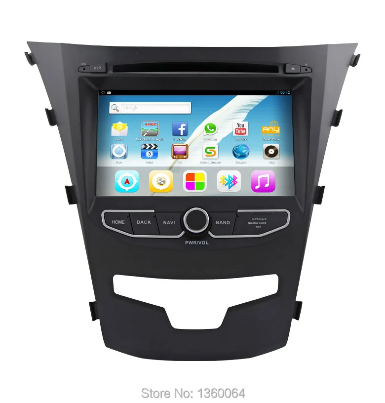 Discount Quad core Android 8.1 Car DVD GPS Navigation for SsangYong Korando Actyon 2014 2015 Car Radio Stereo Wifi 3G DVR Mirror link 4