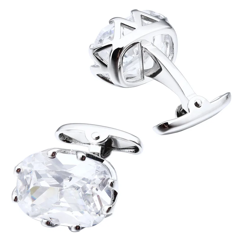 Мужские французские запонки с цирконом в романтическом стиле|cufflinks for mens|french