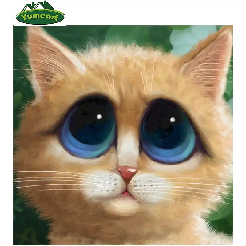 DIY 5D Diamond Embroidery Romantic Cats Painting Cross Stitch Craft Decoration