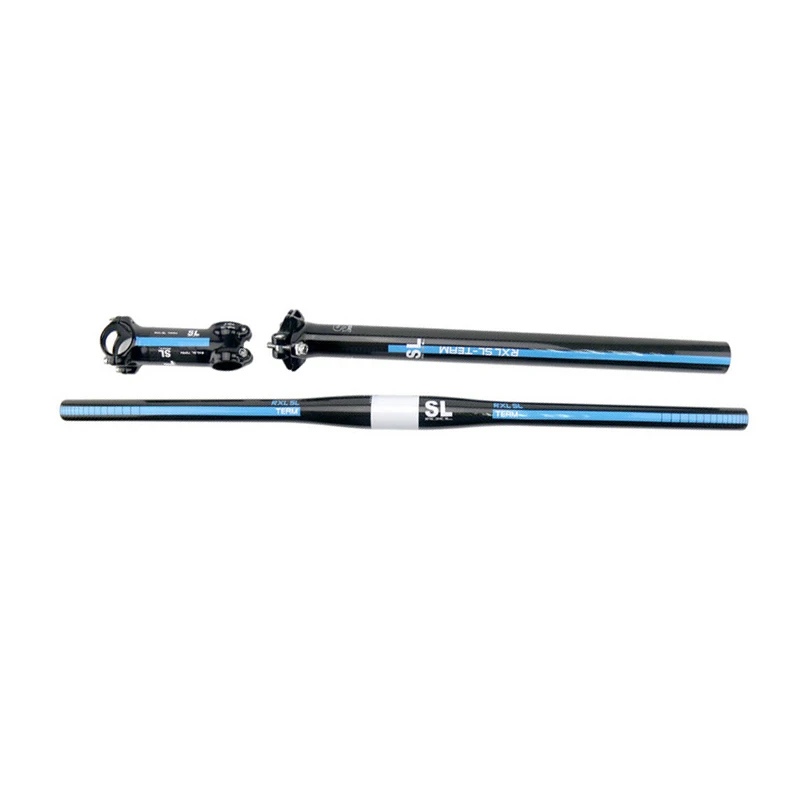 Set 13 RXL SL руль для велосипеда углеродный Mtb набор 3K стебель+ Sest Post+ Плоский/подъемный руль 31,8 мм однообразный руль для горного велосипеда - Цвет: Set 13