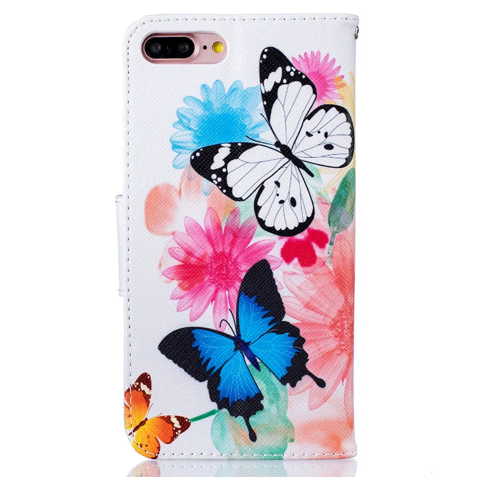 Чехол Desyner для iPhone 4, 4S, 5, 5S, 5C, SE, 6, 6 S, 7 Plus, Модный Магнитный Флип-кошелек из искусственной кожи с рисунком, чехол с подставкой и отделением для карт