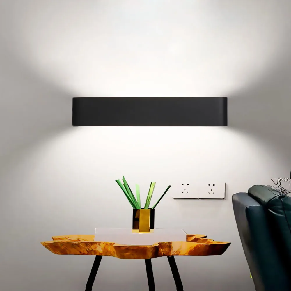 JIAWEN Modern Minimalist LED Wall Lamps iron art Bedroom Bedside Lamp