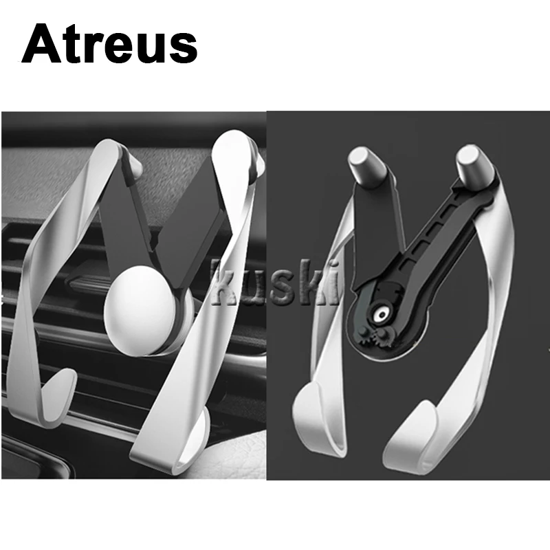 

Atreus 1Pcs Car Accessories Auto Outlet Mobile Phone Holder Sticker for ford focus 2 3 volkswagen vw polo passat b5 b6 golf 4 7